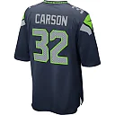 Zennovawear Chris Carson 32 Seattle Seahawks Men Game Jersey - Navy