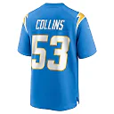 Zennovawear Chris Collins 53 Los Angeles Chargers Team Game Men Jersey - Powder Blue
