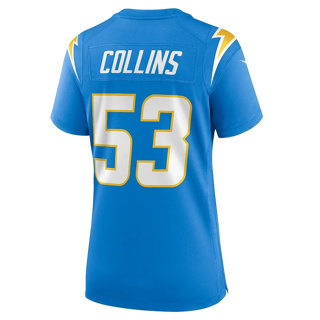 Zennovawear Chris Collins 53 Los Angeles Chargers Women's Game Jersey - Powder Blue