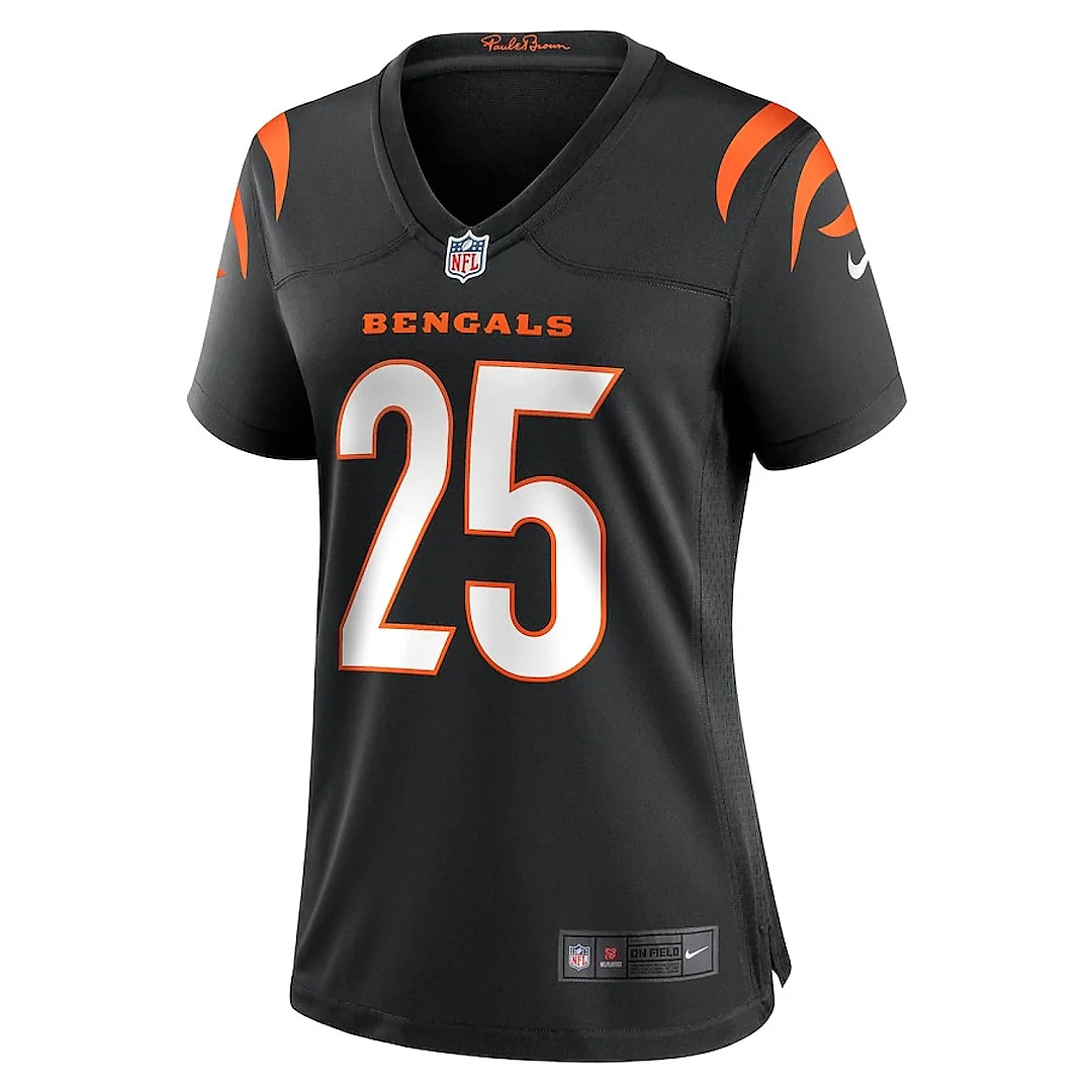 Zennovawear Chris Evans 25 Cincinnati Bengals Women Game Jersey - Black