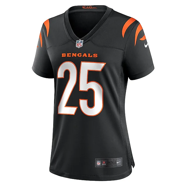 Zennovawear Chris Evans 25 Cincinnati Bengals Women Game Jersey - Black