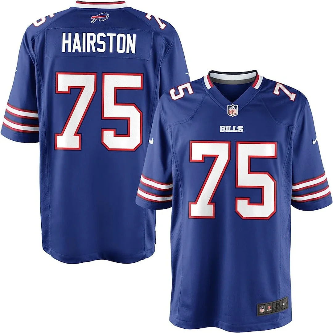 Zennovawear Chris Hairston 75 Buffalo Bills YOUTH Team Color Game Jersey