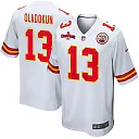 Zennovawear Chris Oladokun 13 Kansas City Chiefs AFC Champions Patch Game Men Jersey - White