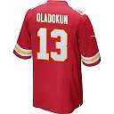 Zennovawear Chris Oladokun 13 Kansas City Chiefs AFC Champions Patch Game Men Jersey - Red