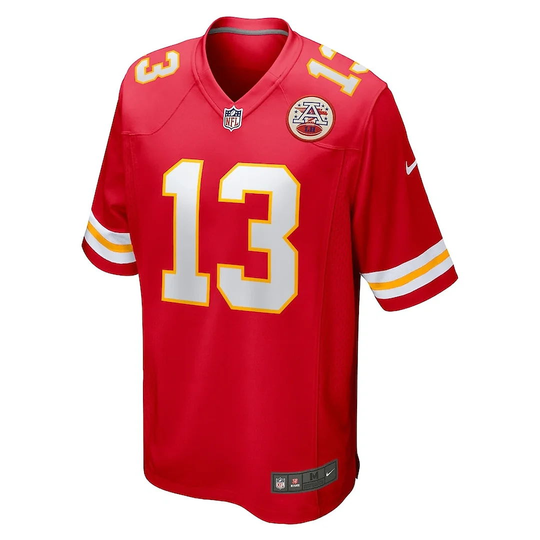 Zennovawear Chris Oladokun 13 Kansas City Chiefs Game Men Jersey - Red