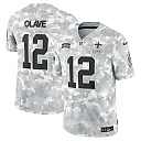 Zennovawear Chris Olave 12 New Orleans Saints 2024 Salute to Service Limited Men Jersey - Arctic Camo