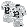 Zennovawear Chris Olave 12 New Orleans Saints 2024 Salute to Service Limited Men Jersey - Arctic Camo
