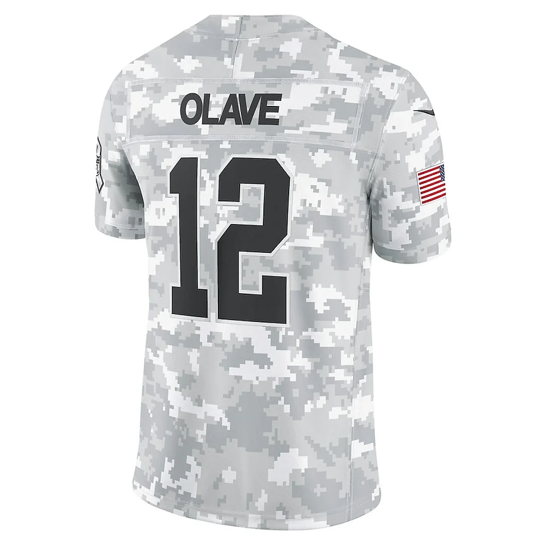 Zennovawear Chris Olave 12 New Orleans Saints 2024 Salute to Service Limited Men Jersey - Arctic Camo