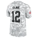 Zennovawear Chris Olave 12 New Orleans Saints 2024 Salute to Service Limited Men Jersey - Arctic Camo