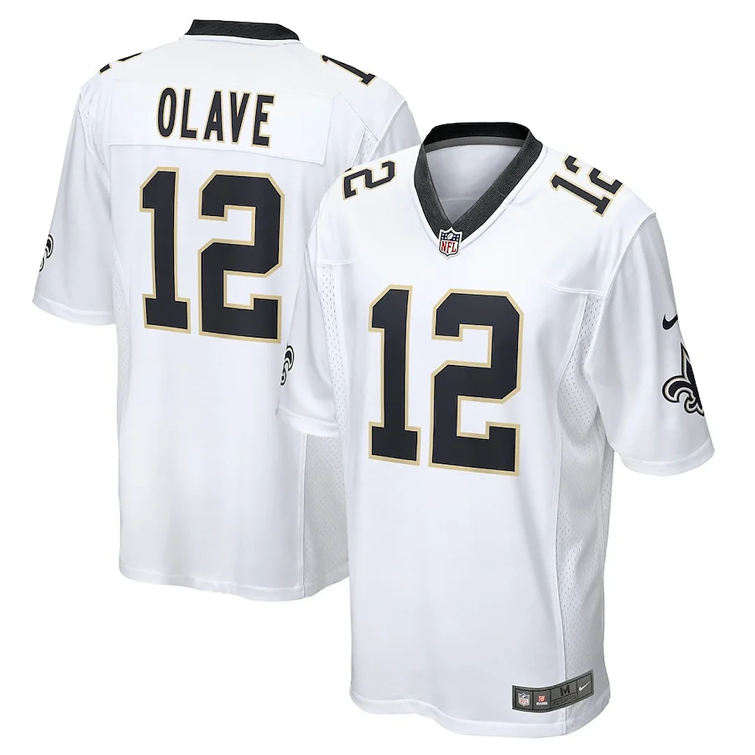 Zennovawear Chris Olave 12 New Orleans Saints Game Jersey - Men, White