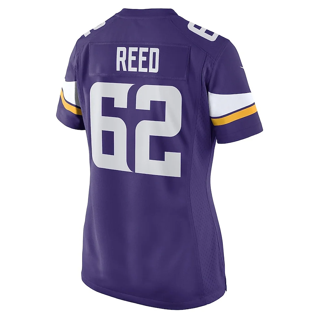 Zennovawear Chris Reed 62 Minnesota Vikings Women Game Jersey - Purple