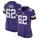 Zennovawear Chris Reed 62 Minnesota Vikings Women Game Jersey - Purple