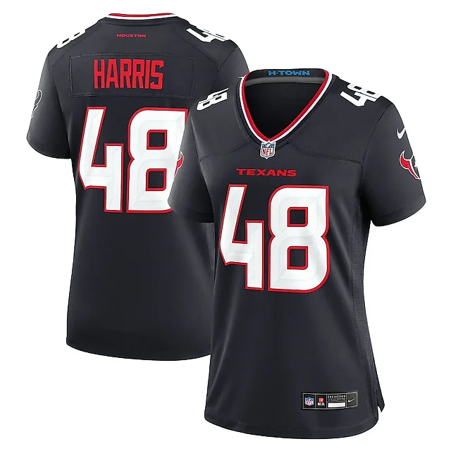 Zennovawear Christian Harris 48 Houston Texans Women's Team Game Jersey - Navy