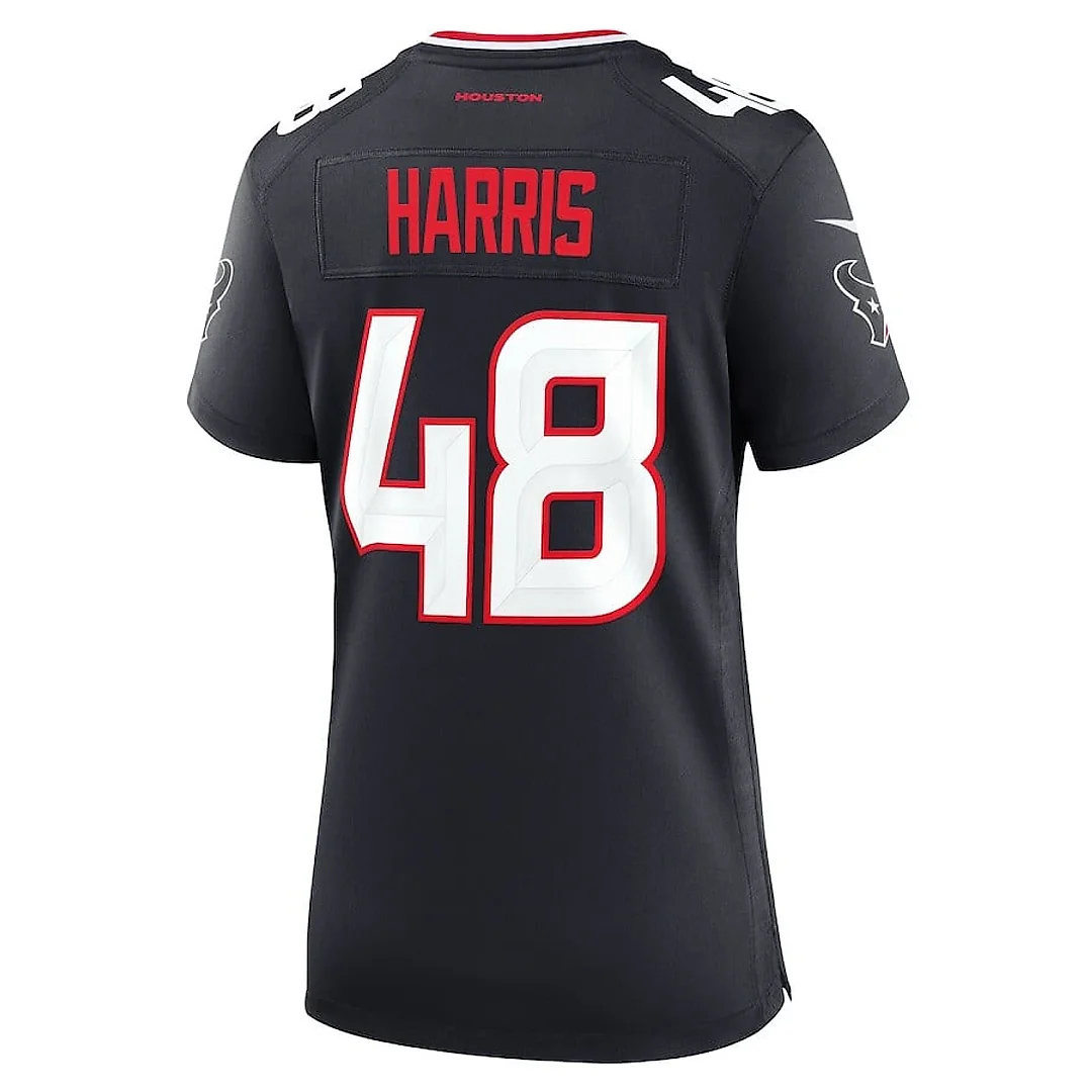 Zennovawear Christian Harris 48 Houston Texans Women's Team Game Jersey - Navy