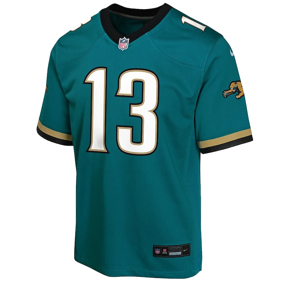 Zennovawear Christian Kirk 13 Jacksonville Jaguars Prowler Throwback Player Game YOUTH Jersey - Teal