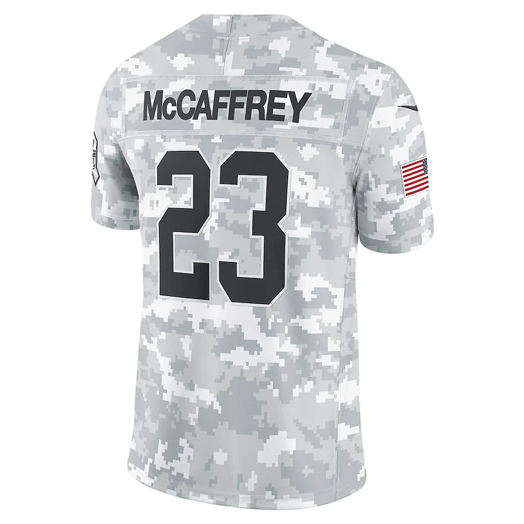 Zennovawear Christian McCaffrey 23 San Francisco 49ers 2024 Salute to Service Limited Men Jersey - Arctic Camo