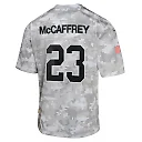 Zennovawear Christian McCaffrey 23 San Francisco 49ers 2024 Salute to Service Game YOUTH Jersey - Arctic Camo