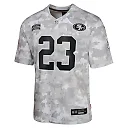 Zennovawear Christian McCaffrey 23 San Francisco 49ers 2024 Salute to Service Game YOUTH Jersey - Arctic Camo