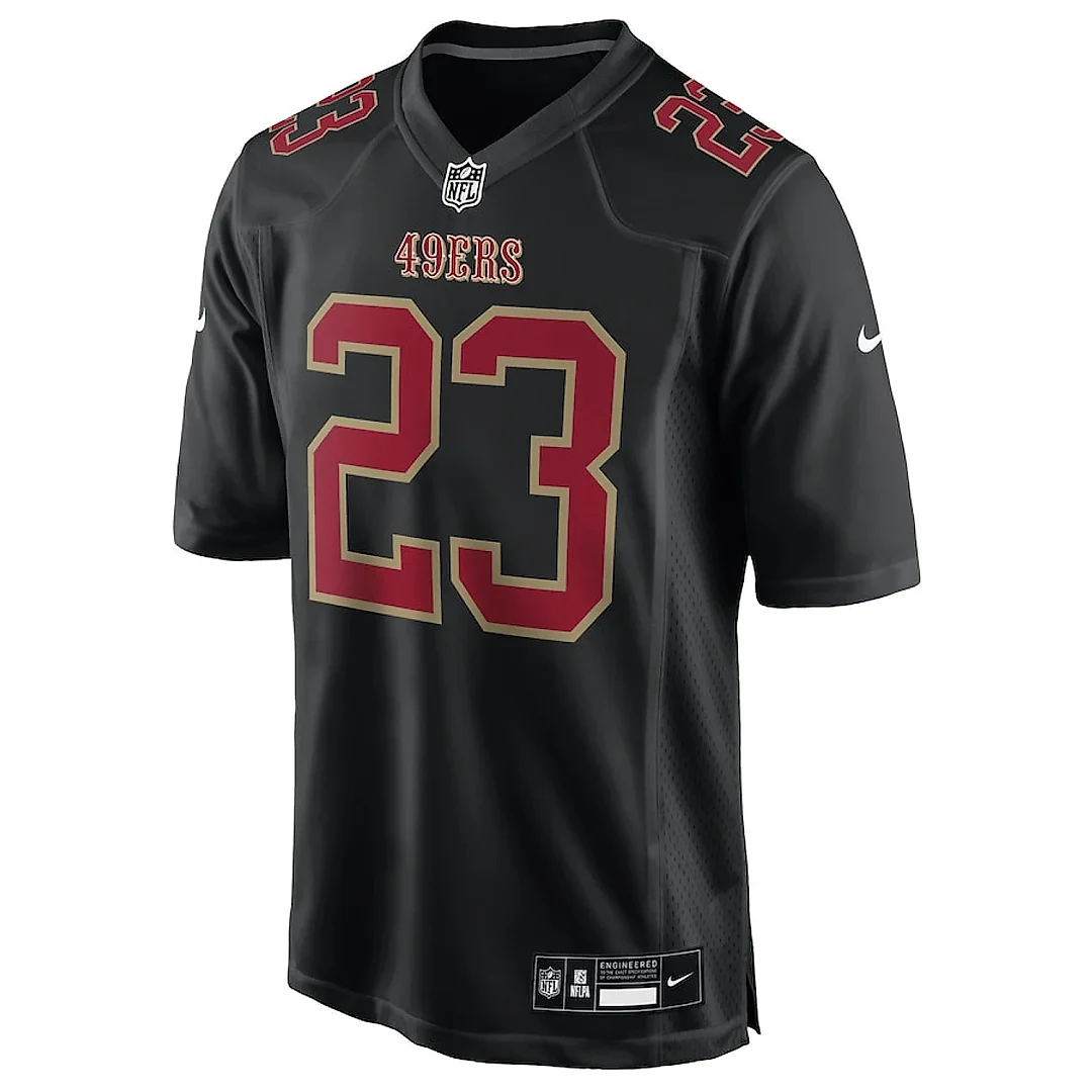 Zennovawear Christian McCaffrey 23 San Francisco 49ers Fashion Game Men Jersey - Carbon Black