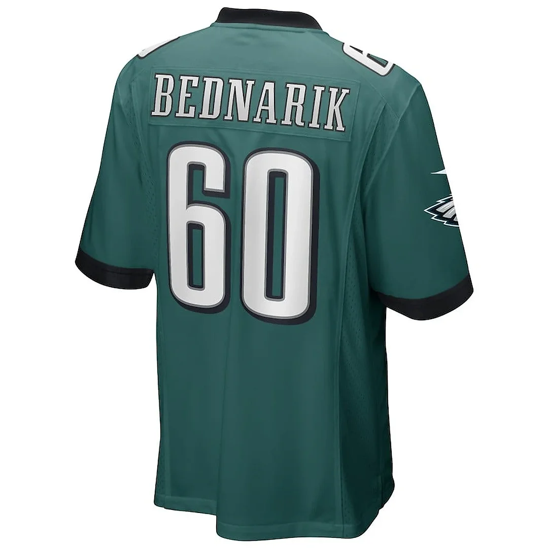 Zennovawear Chuck Bednarik 60 Philadelphia Eagles Men Game Retired Jersey - Midnight Green