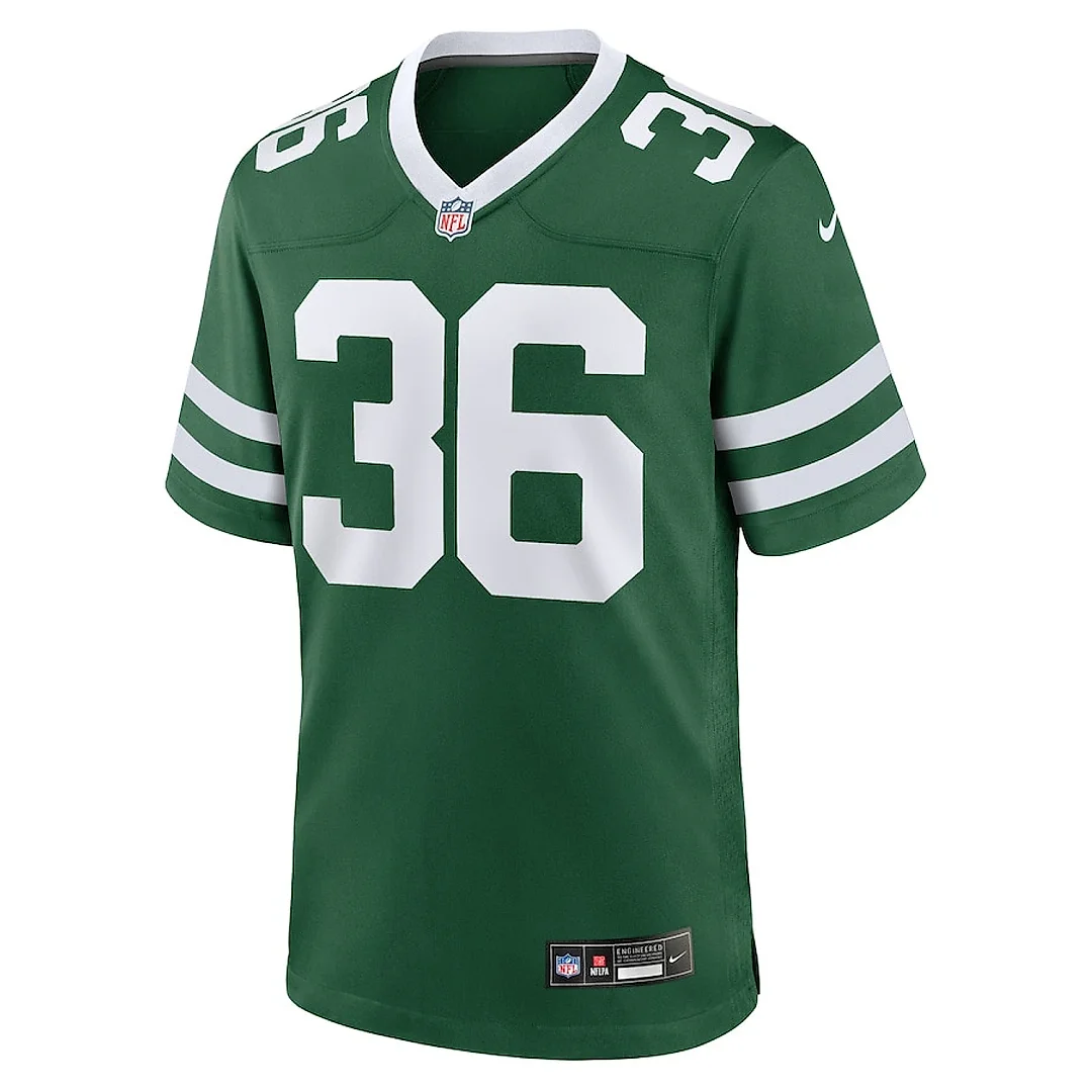 Zennovawear Chuck Clark 36 New York Jets Team Game Men Jersey - Legacy Green