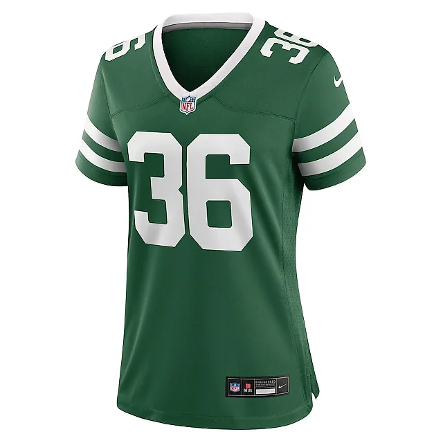 Zennovawear Chuck Clark 36 New York Jets Women's Team Game Jersey - Legacy Green