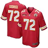 Zennovawear Chukwuebuka Godrick 72 Kansas City Chiefs AFC Champions Patch Game Men Jersey - Red
