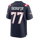 Zennovawear Chukwuma Okorafor 77 New England Patriots Team Game Men Jersey - Navy