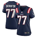 Zennovawear Chukwuma Okorafor 77 New England Patriots Women's Team Game Jersey - Navy