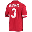 Zennovawear C.J. Beathard 3 San Francisco 49ers Men Game Jersey - Scarlet