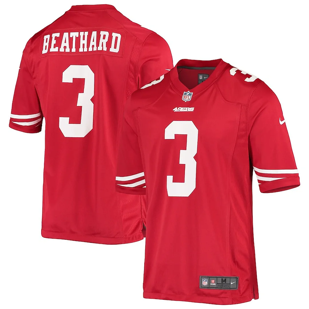 Zennovawear C.J. Beathard 3 San Francisco 49ers Men Game Jersey - Scarlet