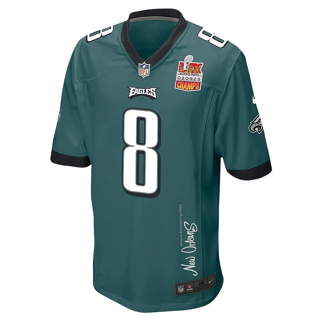 Zennovawear C.J. Gardner-Johnson 8 Philadelphia Eagles Super Bowl LIX Champions Patch 'New Orleans - Where Passion Ignites' EMBROIDERED Game Men...