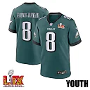 Zennovawear C.J. Gardner-Johnson 8 Philadelphia Eagles Super Bowl LIX YOUTH Jersey - Midnight Green