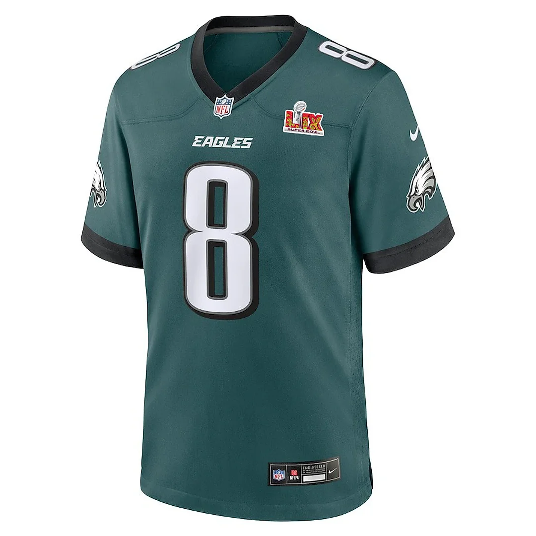 Zennovawear C.J. Gardner-Johnson 8 Philadelphia Eagles Super Bowl LIX YOUTH Jersey - Midnight Green