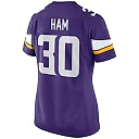 Zennovawear C.J. Ham 30 Minnesota Vikings Women Game Jersey - Purple