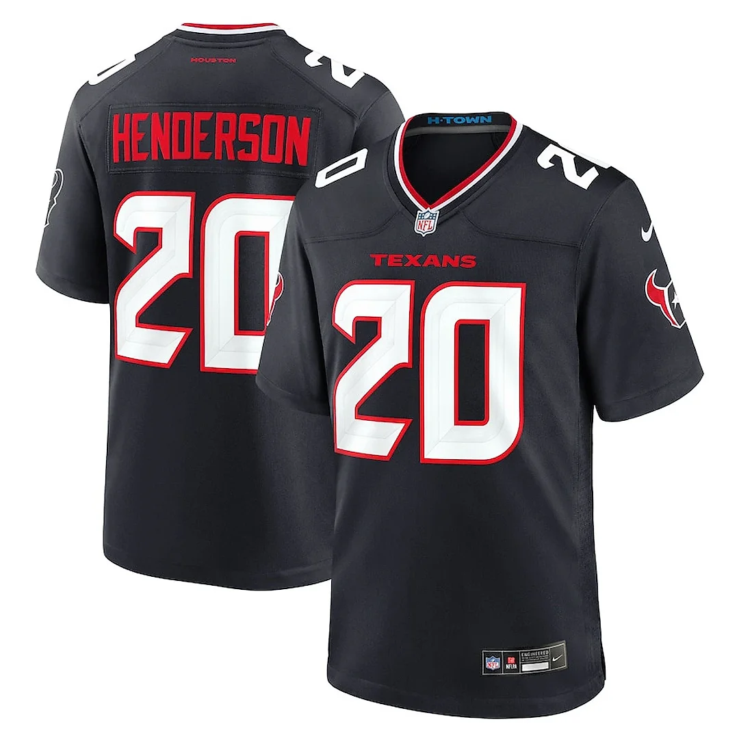 Zennovawear C.J. Henderson 20 Houston Texans Team Game Men Jersey - Navy