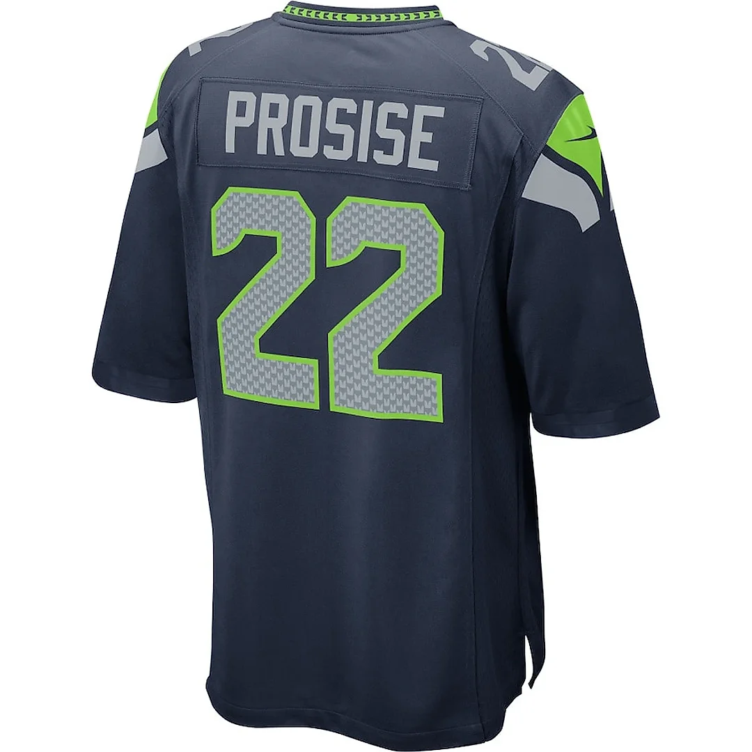 Zennovawear C.J. Prosise 22 Seattle Seahawks YOUTH Game Jersey - College Navy