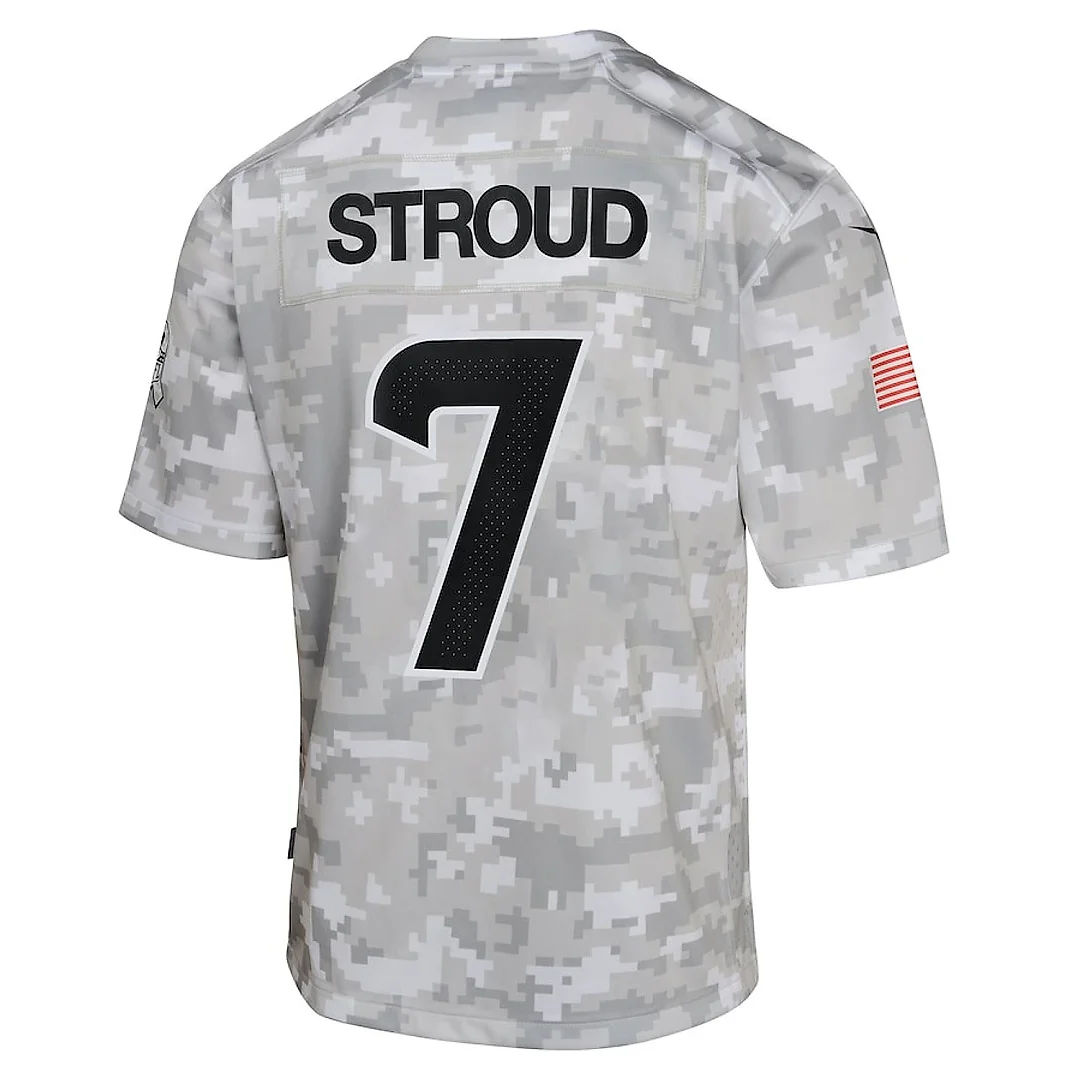 Zennovawear C.J. Stroud 7 Houston Texans 2024 Salute to Service Game YOUTH Jersey - Arctic Camo