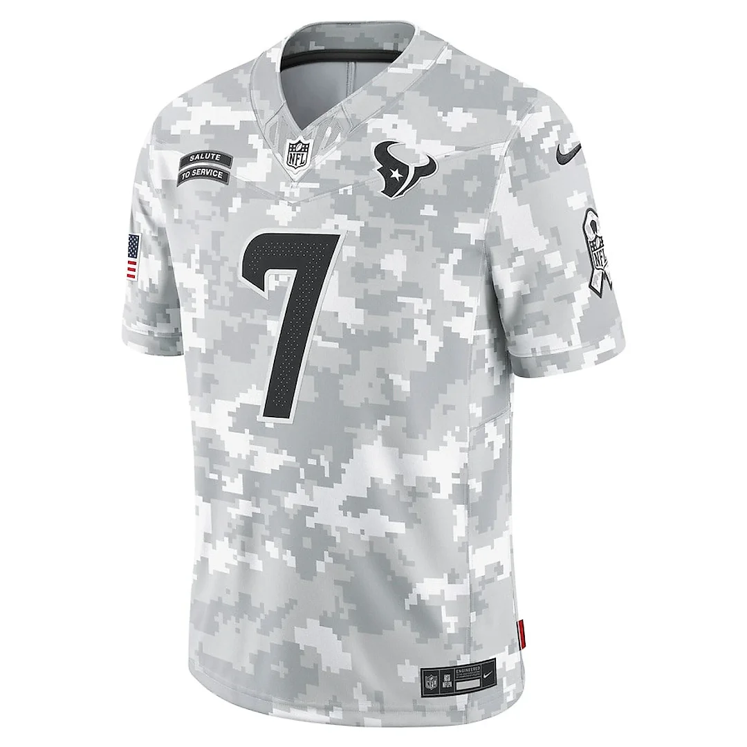 Zennovawear C.J. Stroud 7 Houston Texans 2024 Salute to Service Limited Men Jersey - Arctic Camo