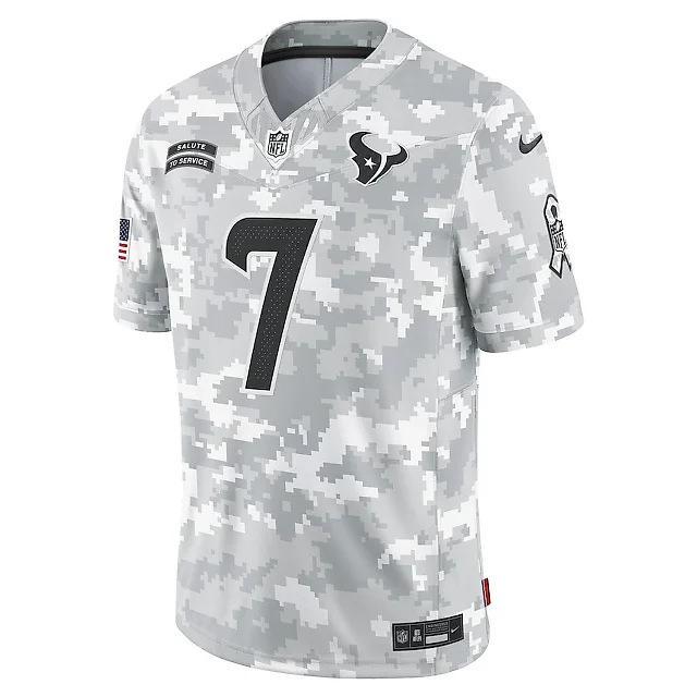 Zennovawear C.J. Stroud 7 Houston Texans 2024 Salute to Service Limited Men Jersey - Arctic Camo