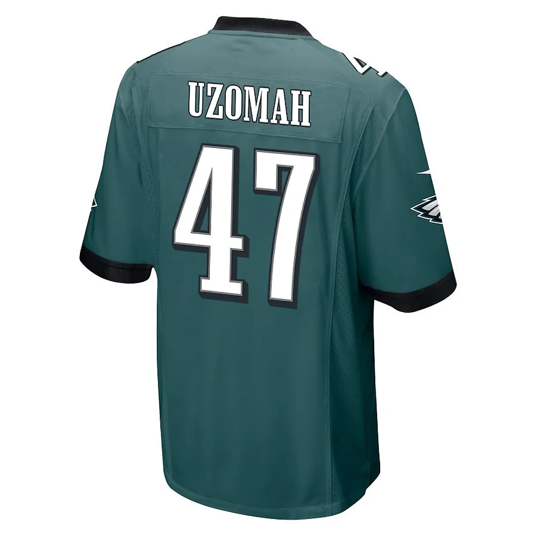 Zennovawear C.J. Uzomah 47 Philadelphia Eagles Super Bowl LIX Champions Patch 'New Orleans - Where Legends Are Made' EMBROIDERED Game Men Jersey...