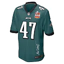 Zennovawear C.J. Uzomah 47 Philadelphia Eagles Super Bowl LIX Champions Patch 'New Orleans - The Ultimate Showdown' EMBROIDERED Game Men Jersey...