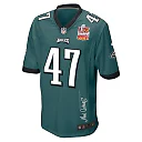 Zennovawear C.J. Uzomah 47 Philadelphia Eagles Super Bowl LIX Champions Patch 'New Orleans - Where Passion Ignites' EMBROIDERED Game Men Jersey...