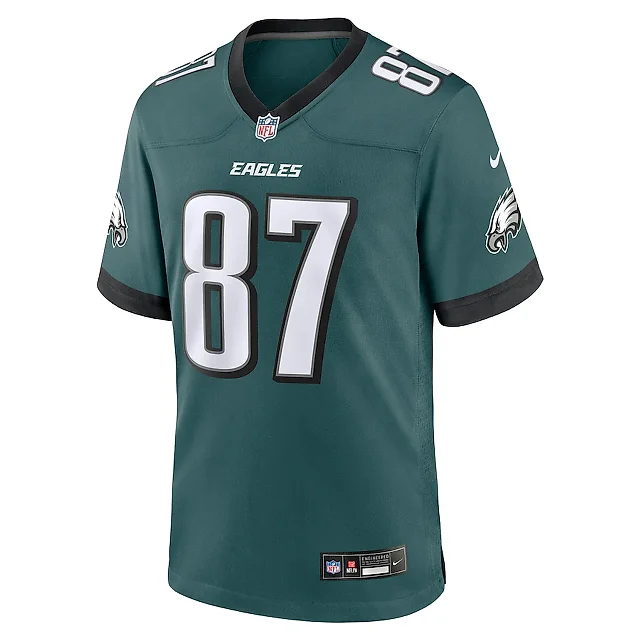 Zennovawear C.J. Uzomah 87 Philadelphia Eagles Team Game Men Jersey - Midnight Green