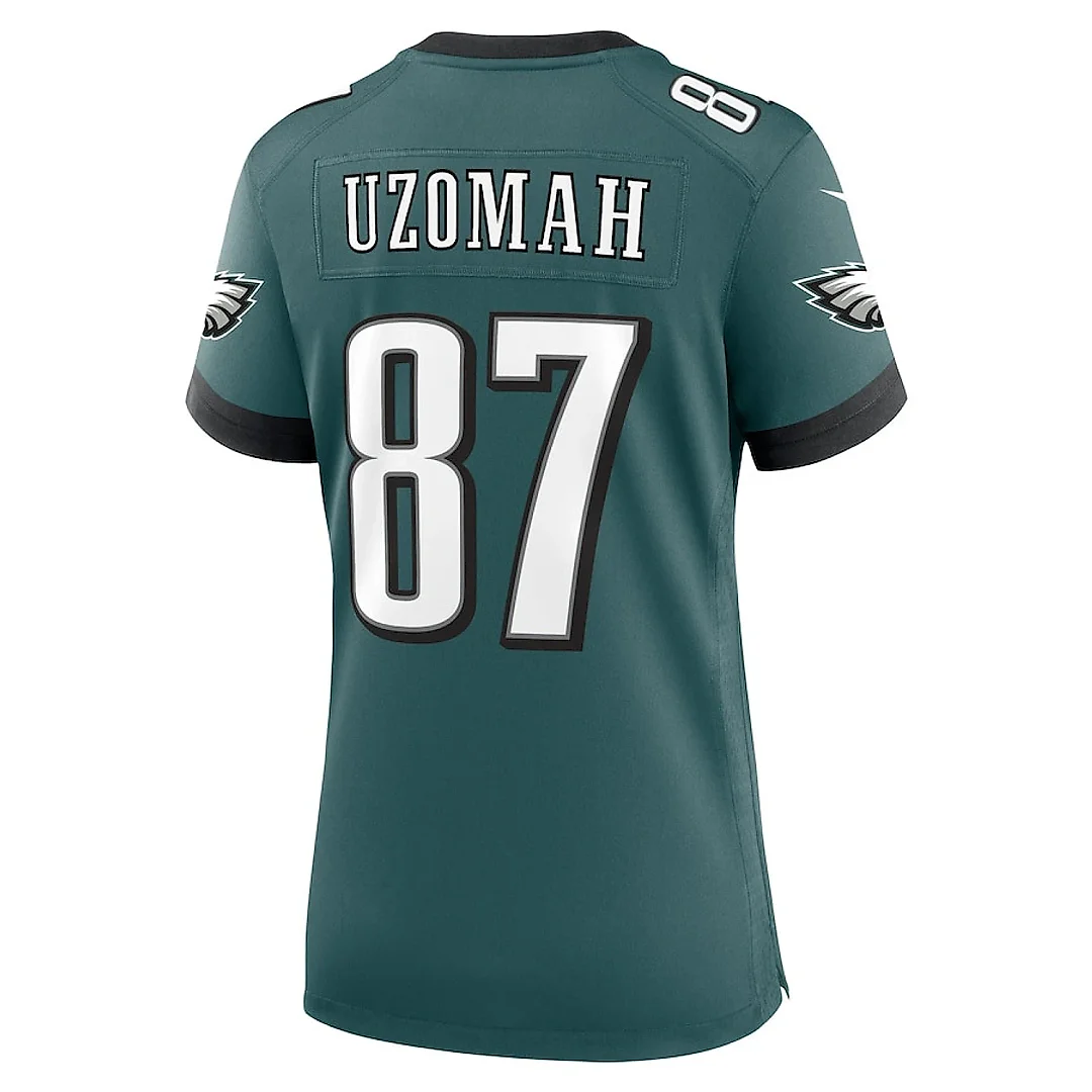 Zennovawear C.J. Uzomah 87 Philadelphia Eagles Women Team Game Jersey - Midnight Green
