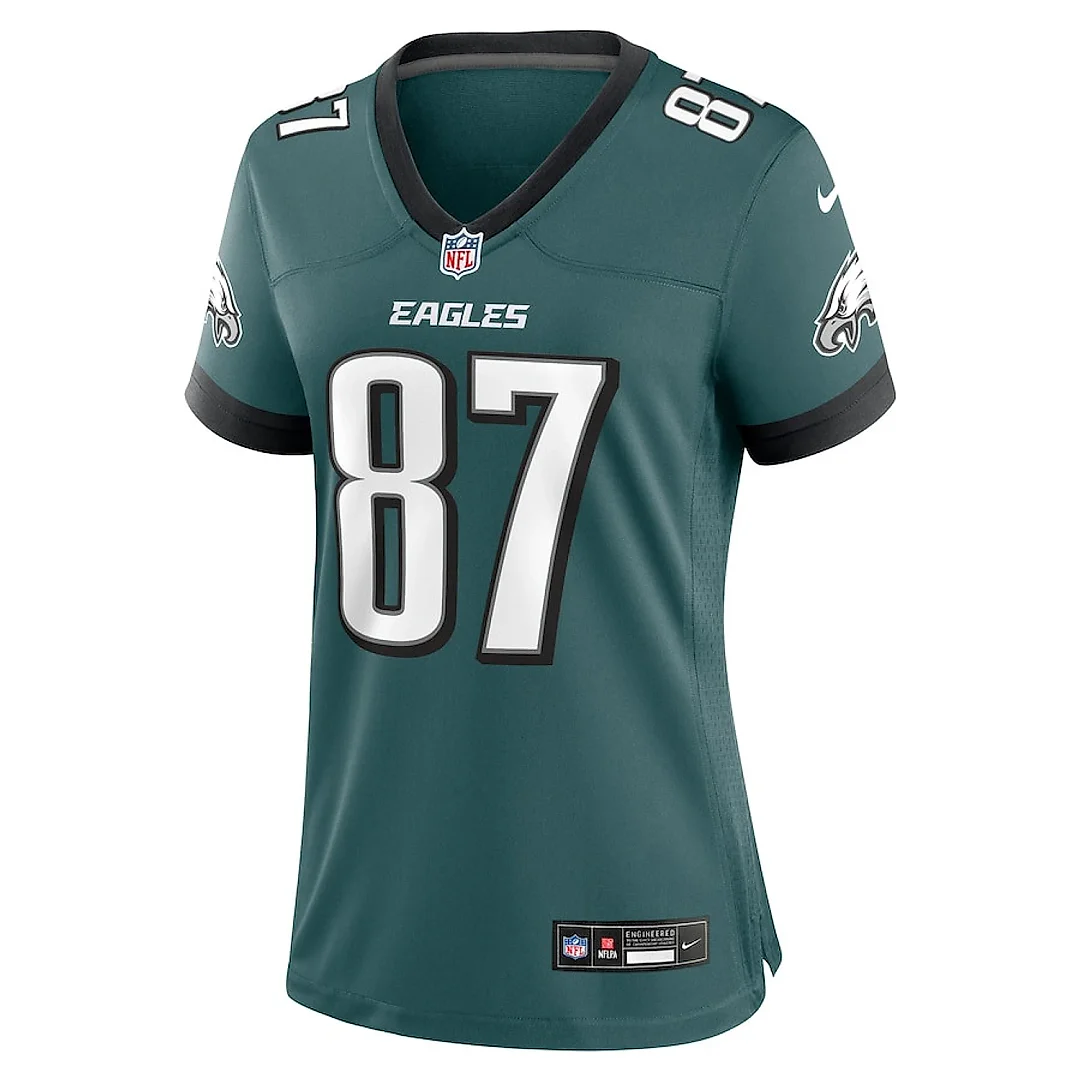 Zennovawear C.J. Uzomah 87 Philadelphia Eagles Women Team Game Jersey - Midnight Green