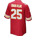 Zennovawear Clyde Edwards-Helaire 25 Kansas City Chiefs AFC Champions Patch Game Men Jersey - Red