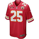 Zennovawear Clyde Edwards-Helaire 25 Kansas City Chiefs AFC Champions Patch Game Men Jersey - Red