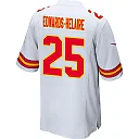 Zennovawear Clyde Edwards-Helaire 25 Kansas City Chiefs AFC Champions Patch Game Men Jersey - White