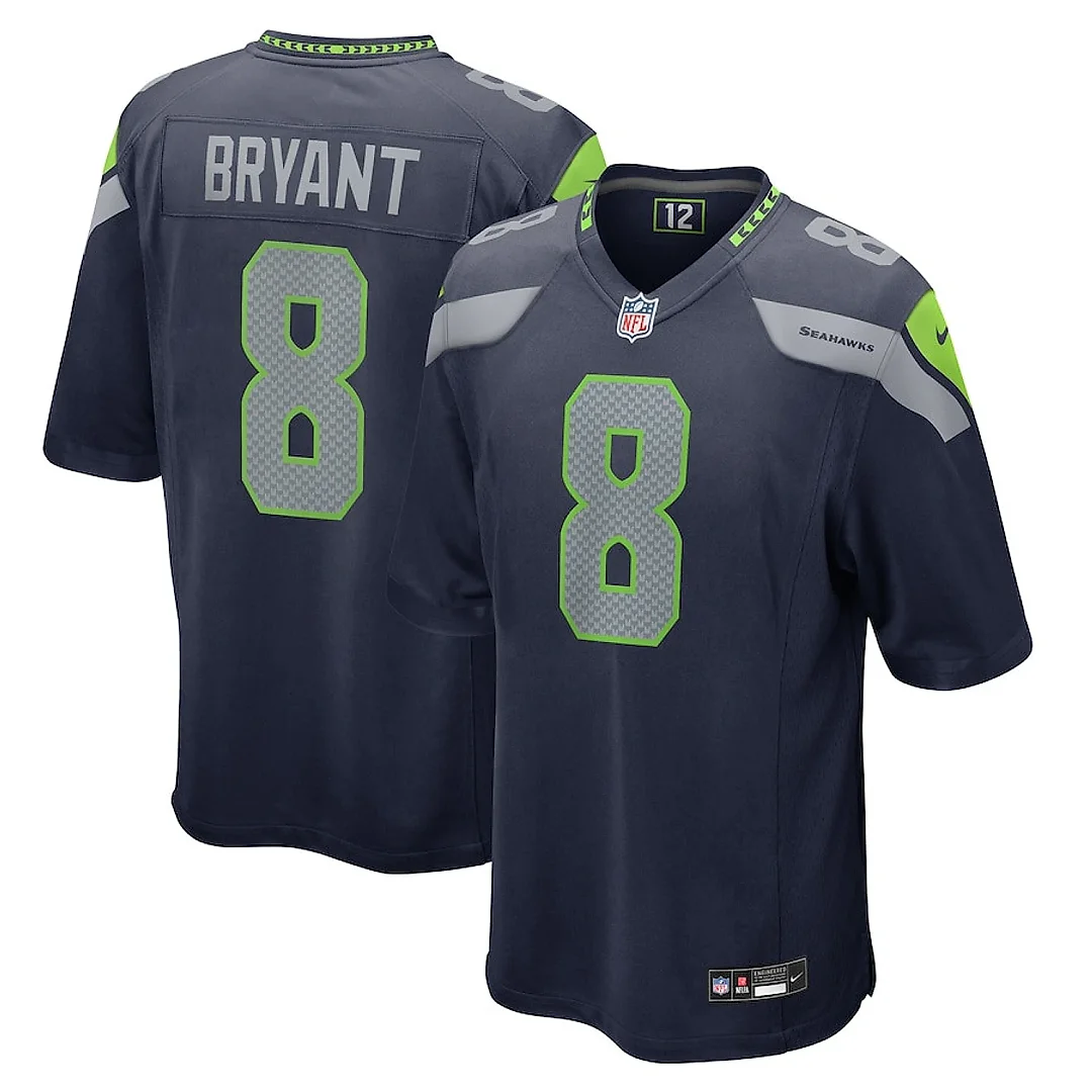 Zennovawear Coby Bryant 8 Seattle Seahawks Game Men Jersey - College Navy